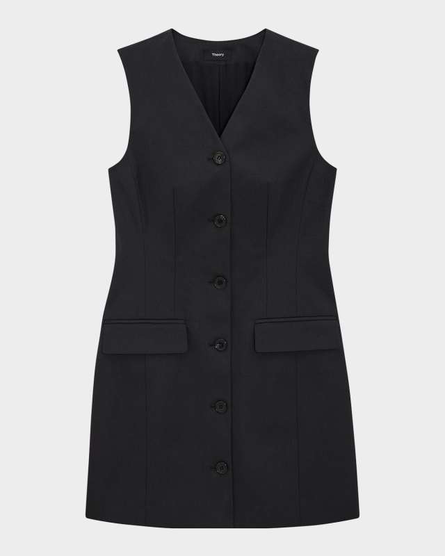 Cotton Chino Mini Blazer Dress